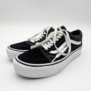 Vans Off The Wall Low Top Shoes Unisex Retro Black Size US W8/M6.5 EU38.5